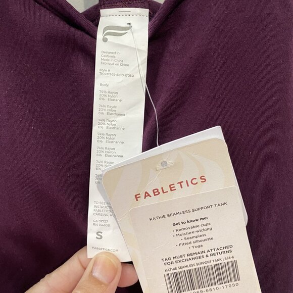 2 Fabletics Kathie seamless support tank size Small - Picture 7 of 10